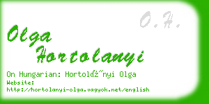 olga hortolanyi business card